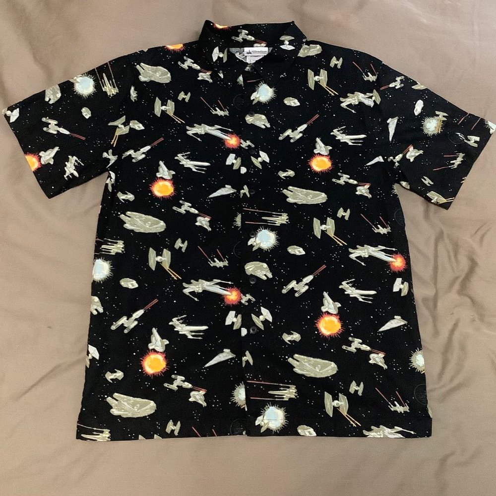 Star Wars button up short sleeve shirt